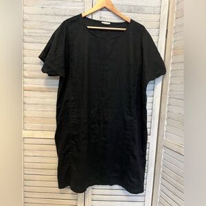 Eileen Fisher Ballet Neck Linen Dress